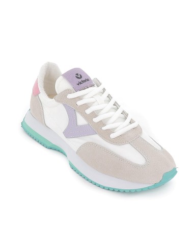 Deportivas nylon y serraje cordones mujer gris