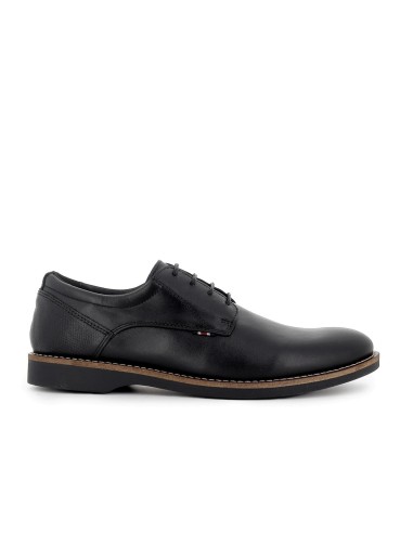 Zapato de cordones piel talon reforzado hombre negro