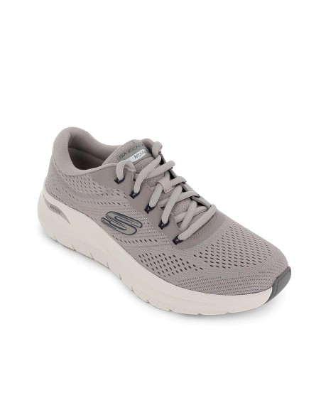 Deportivas cordones malla transpirable hombre taupe