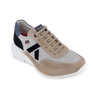 Deportivo piel y nylon suela amortiguadora hombre beige 2