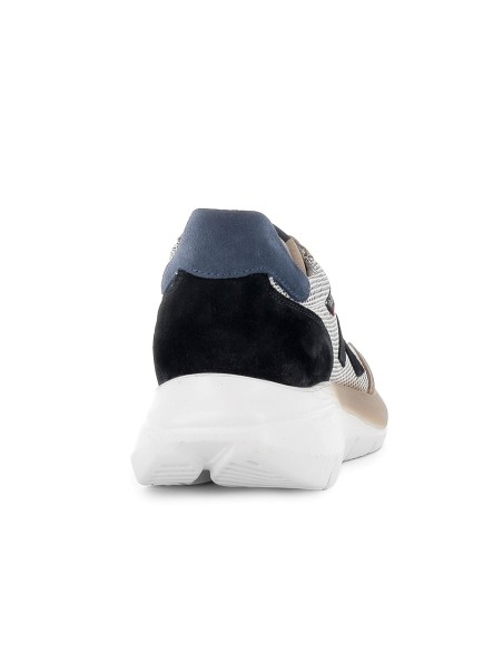 Deportivo piel y nylon suela amortiguadora hombre beige