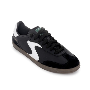 Deportiva piel con cordones contraste blanco con negro hombre 2