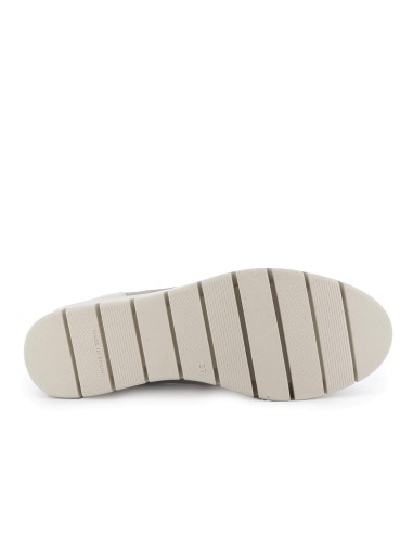 Deporte piel combi y cordones elasticos cuña mujer dorado