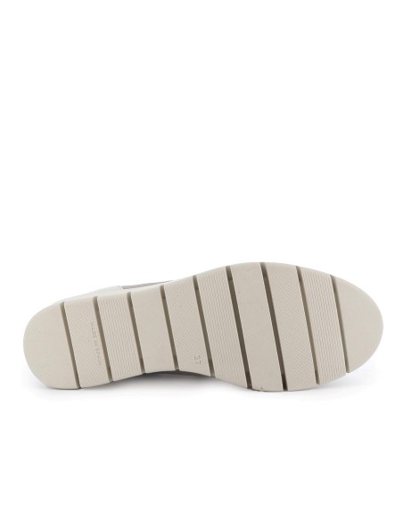 Deporte piel combi y cordones elasticos cuña mujer dorado