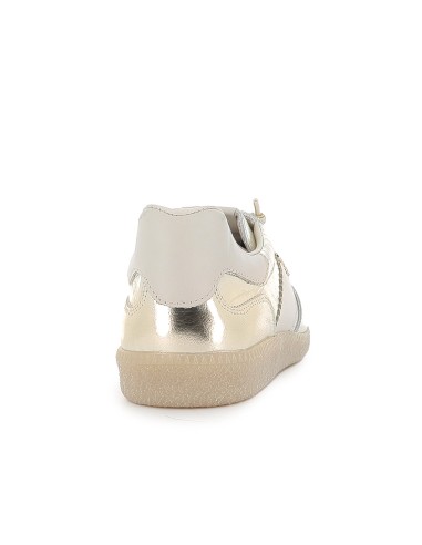 Deportiva piel piso caramelo mujer dorada