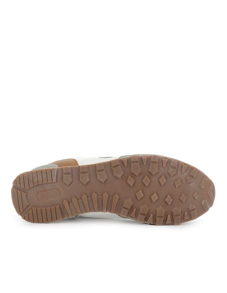 Deportiva vestir combinado suela plana hombre blanco