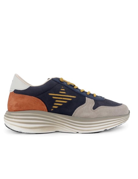 Deportivo piel piso volumen ligero hombre azul