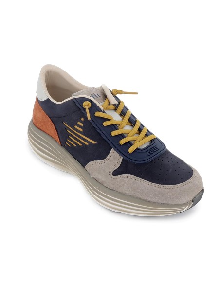 Deportivo piel piso volumen ligero hombre azul