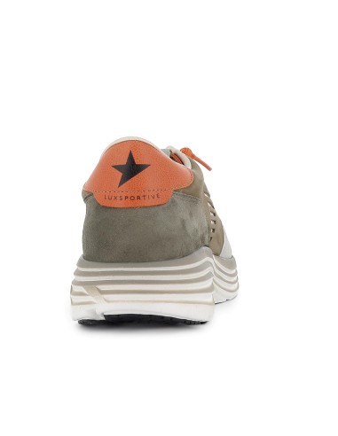 Deportivo piel piso volumen ligero hombre kaki