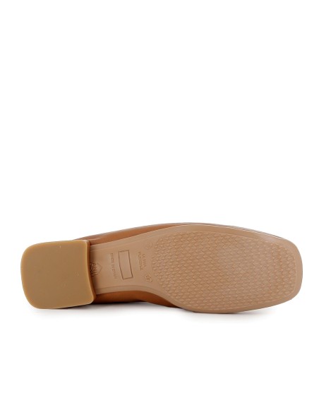 Bailarina piel grabados suave y tacon bajo 2cm mujer cuero