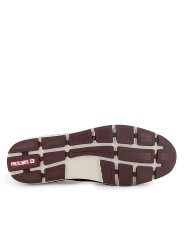 Zapato piel semi-troquelados de cordones elásticos hombre brandy