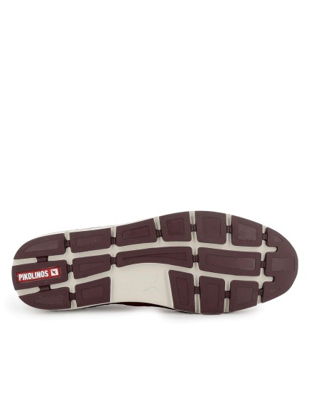 Zapato piel semi-troquelados de cordones elásticos hombre brandy