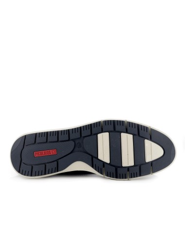 Zapato cordones de piel lisa ligero hombre azul