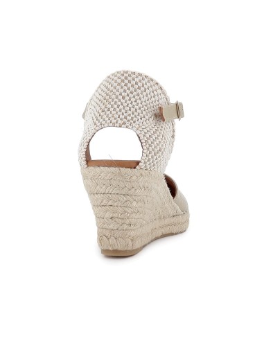 Alpargatas de yute napa hebilla mujer dorado