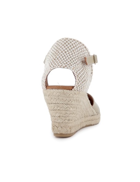 Alpargatas de yute napa hebilla mujer dorado