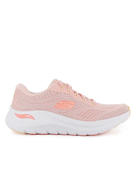 Deporte malla con cordones beige cómodo mujer rosa