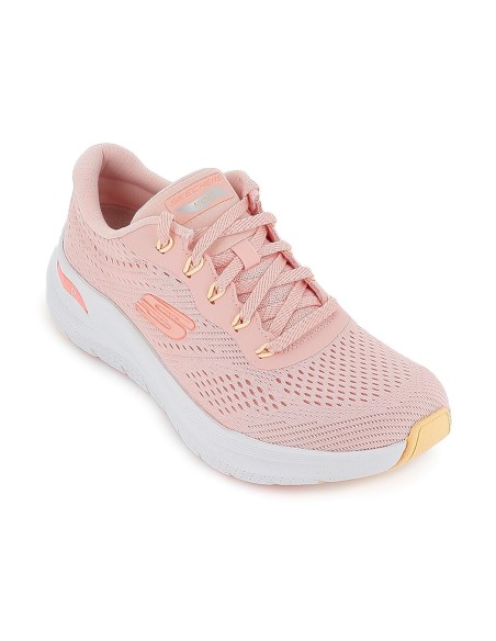 Deporte malla con cordones beige cómodo mujer rosa