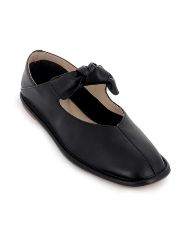 Bailarina piel lazo elastico y plantilla acolchada mujer negro