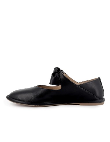 Bailarina piel lazo elastico y plantilla acolchada mujer negro