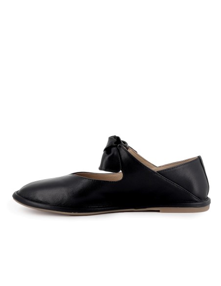 Bailarina piel lazo elastico y plantilla acolchada mujer negro