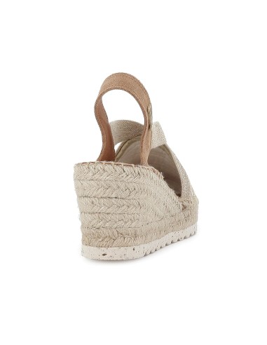 Alpargata textil y serraje cuña con elasticos mujer multicolor