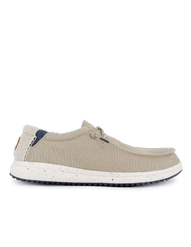 Zapato de cordones cómodos lona y suela EVA hombre beige