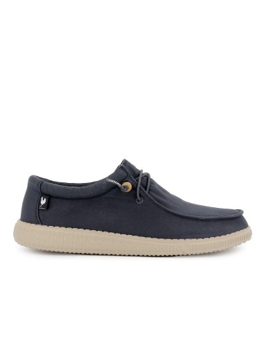 Zapatilla tipo mocasín hombre canvas verano azul marino