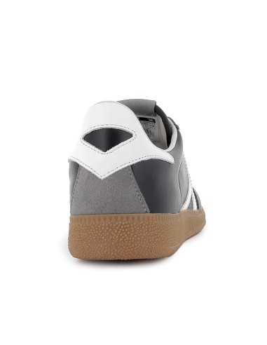 Deportiva tenis piel y serraje puntera contraste hombre negro