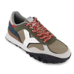 Deportiva piel napa y serraje cordones y plantilla extraible hombre verde 2