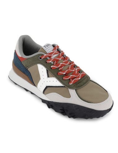 Deportiva piel napa y serraje cordones y plantilla extraible hombre verde