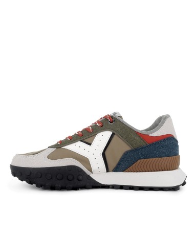 Deportiva piel napa y serraje cordones y plantilla extraible hombre verde