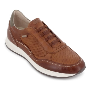 Deportivo piel combinada con cordones elasticos hombre cuero 2
