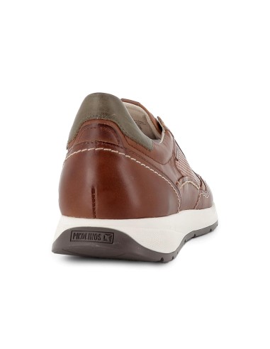 Deportivo piel combinada con cordones elasticos hombre cuero