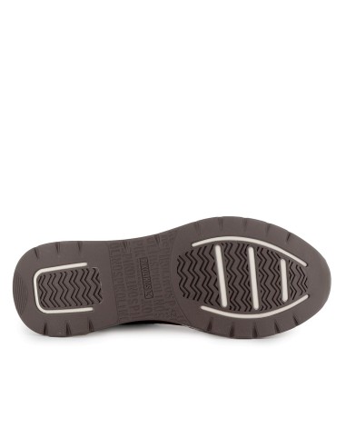 Deportivo piel combinada con cordones elasticos hombre cuero