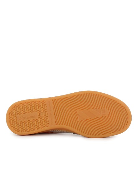 Deportivos piel serraje detalle lineas hombre beige