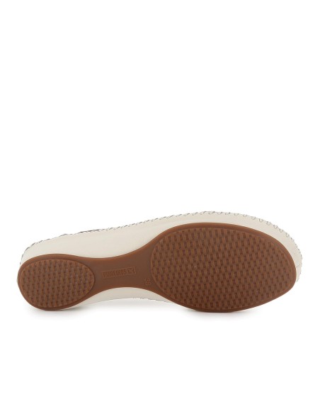 Zapato elasticos piel picados y plantilla extraible mujer blanco