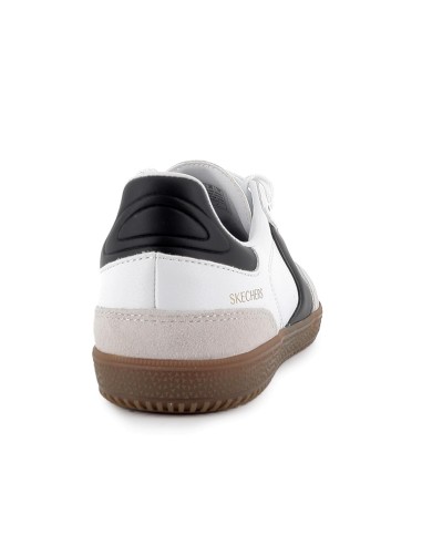 Deportiva piel con cordones contraste negro con blanco mujer