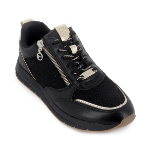 Deportiva vegana con cordones y plantilla extraible mujer negro 2