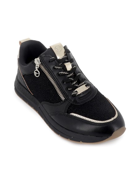 Deportiva vegana con cordones y plantilla extraible mujer negro