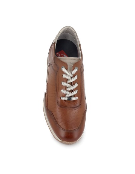 Deportivos piel calidad diseño picados hombre cuero