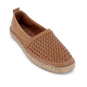 Alpargata yute piel trenzada plantilla acolchada mujer cuero 2