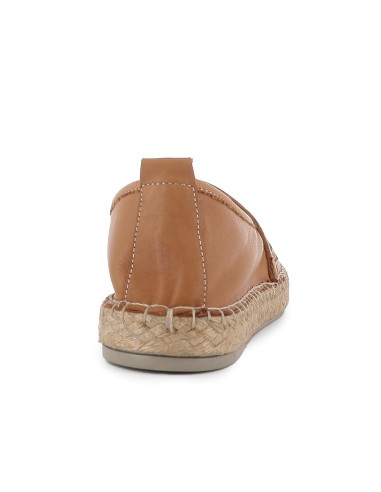 Alpargata yute piel trenzada plantilla acolchada mujer cuero