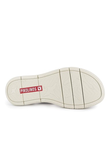 Sandalia piel tiras cruzadas con cuña y plataforma mujer gris