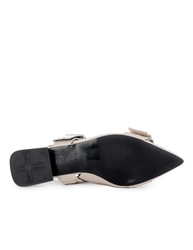 Zapato correa vestir charol doble hebilla mujer blanco