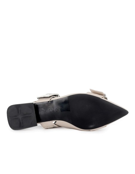 Zapato correa vestir charol doble hebilla mujer blanco