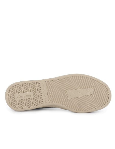 Zapatilla de serraje azul estilo veraniego lateral hombre