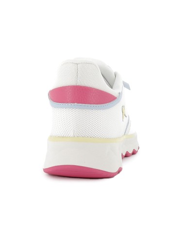 Deportiva textil cordones elasticos y suela dentada mujer blanco