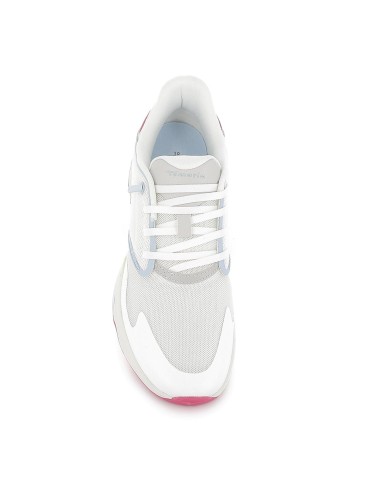 Deportiva textil cordones elasticos y suela dentada mujer blanco