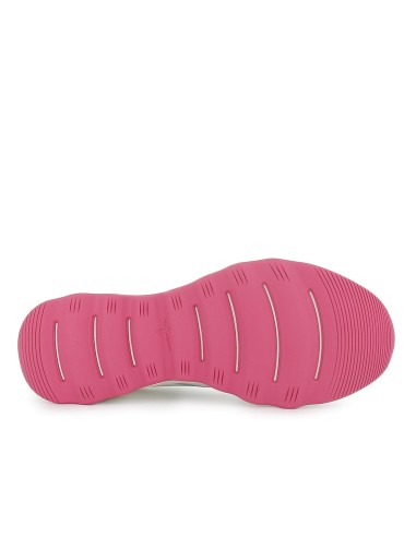 Deportiva textil cordones elasticos y suela dentada mujer blanco