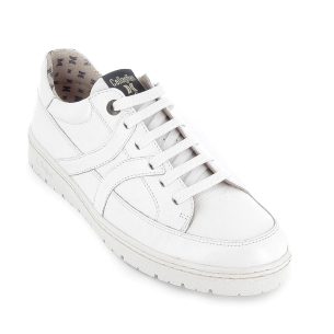 Zapato cordones piel tipo sport suela cosida hombre blanco 2